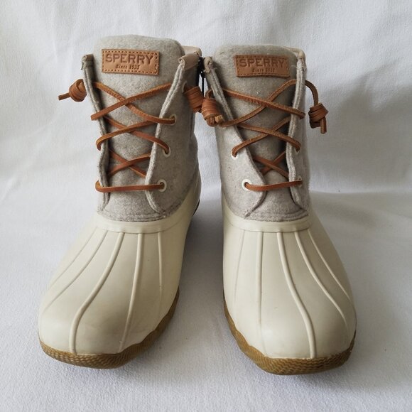 Women's Sperry Saltwater Wool Duck Boots Size 7 STS82473 Thinsulate - Picture 3 of 10